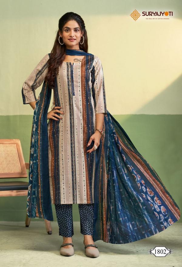 Suryajyoti Zion Cotton Vol-18 – Kurti Pant With Dupatta